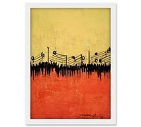 Doppelganger33 LTD The Musical March Minimalist Painting Artwork Framed A3 Wall Art Print
