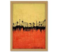 Doppelganger33 LTD The Musical March Minimalist Painting Artwork Framed A3 Wall Art Print