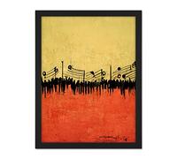 Doppelganger33 LTD The Musical March Minimalist Painting Artwork Framed Wall Art Print 18X24 Inch