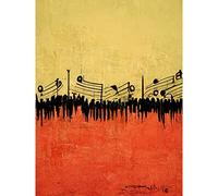 Doppelganger33 LTD The Musical March Minimalist Painting Large Wall Art Poster Print Thick Paper 18X24 Inch