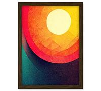 Doppelganger33 LTD The Relentless Sun Abstract Artwork Framed Wall Art Print A4