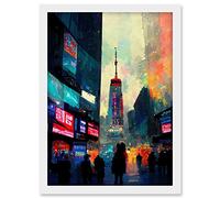 Doppelganger33 LTD Times Square New York Neon Street Artwork Framed A3 Wall Art Print