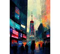 Doppelganger33 LTD Times Square New York Neon Street Large Wall Art Poster Print Thick Paper 18X24 Inch