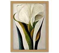 Doppelganger33 LTD White Calla Lily Flower Bouquet Detail Stylish Artwork Framed Wall Art Print A4
