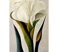 Doppelganger33 LTD White Calla Lily Flower Bouquet Detail Stylish Large Wall Art Poster Print Thick Paper 18X24 Inch