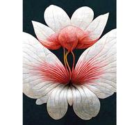Doppelganger33 LTD White Coral Flamingo Lotus Flower Petals Large Wall Art Poster Print Thick Paper 18X24 Inch