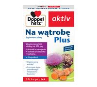 Doppelherz Aktiv Na Wątrobę PLUS - Liver Health Support with 200 mg Choline, Milk Thistle, Artichoke & Turmeric - Made in Germany