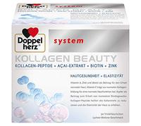 Doppelherz collagen beauty, 30 drinking bottles - with collagen peptides, açai extract, biotin, zinc - anti-wrinkles, skin health