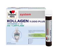 Doppelherz - Kollagen 11000 Plus - Collagen hydrolysate, chondroitin Sulphate, Vitamins C and D and Trace Elements - for Bones, cartilages and tendons - Wild Berry Flavour Liquid- 30 Bottles of 25ml