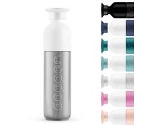 Dopper 350ml Silver Insulated Thermos Bottle - Double Walled, Leak-proof, Vacuum Insulated - 9 Hours Hot, 24 Hours Cold - Stainless Steel Drinking Bottle - Thermos Cup - Coffee Cup