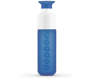 Dopper Original drinking bottle Pacific Blue 450ml - BPA-free bottle, leak-proof, reusable, slim, lightweight - water bottle for sports, fitness, school, outdoor & office