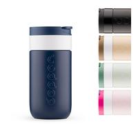 Dopper Travel Mug Thermal Mug 300 ml Breaker Blue - Leak-proof Insulated Mug for Carbonated Drinks, 6 Hours Warm / 20 Hours Cold, 90% Recycled Stainless Steel