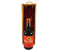 Doppio Punch Al Rhum 1960's in a wooden box with four wine accessories, 1 x 700ml