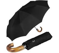 Doppler Magic Strong Men's Pocket Umbrella with Wooden Round Hook Handle