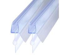 DOPPOSO BB6-80 Shower Seal 2 x 80 cm Replacement Seal for 4 mm / 5 mm / 6 mm Glass Thick Shower Strip Glass Door Floor Seal Splash Guard Transparent Seal for Shower Doors Shower Cubicles Bathtub