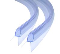 DOPPOSO Curved Shower Seal 2 x 80 cm Replacement Seal for 5 mm / 6 mm Glass Thickness Pre-Curved Shower Door Seal Splash Guard for Bath and Round Shower Quarter Circle Shower