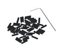 Dopro 100-Pack US #4-40 x 3/8" Black Guitar Bridge Saddle Height Adjustment Screws Fits Fender Stratocaster/Telecaster