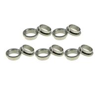 Dopro 10pcs Brass Metric Thread Deep Round Recessed Nut Guitar Toggle Switch Nut for Epi/Import Guitars Nickel