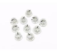 Dopro 10pcs Clear Mini MXR Style Skirted AMP Knob Transparent Brass Insert Effect Pedal Knobs
