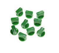 Dopro 10pcs Guitar AMP Effect Pedal Knobs Pointer Knob with Set Screw Green