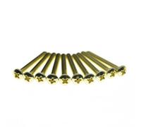 Dopro 10pcs Phillips Round Head Tremolo Claw Mounting Screws Stainless Steel Trem Bridge Claw Screws Gold Color