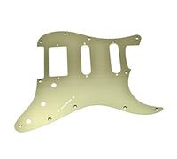 Dopro 11-Hole Aluminum Anodized Modern Style Strat HSS Guitar Pickguard Scratch Plate for American/Mexican FD Stratocaster Gold