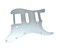 Dopro 11-Hole Aluminum Anodized Modern Style Strat HSS Guitar Pickguard Scratch Plate for American/Mexican FD Stratocaster Silver