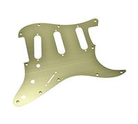 Dopro 11-Hole Aluminum Anodized Modern Style Strat SSS Guitar Pickguard Scratch Plate for American/Mexican FD Stratocaster Gold