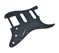 Dopro 11 Hole Matte Aluminum Strat HSS Style Pickguard Metal Anodized ST Pick Guard Scratch Plate for USA/Mexico ST/Strat Matte Black