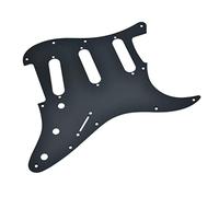 Dopro 11 Hole Matte Aluminum Strat SSS Pickguard Metal Anodized ST Pick Guard Scratch Plate for USA/Mexico ST/Strat Matte Black