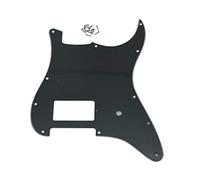Dopro 11 Hole ST Strat One Humbucker Guitar Pickguard Scratch Plate Fits FD Delonge Black 3 Ply
