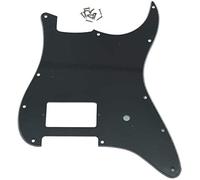 Dopro 11 Hole ST Strat One Humbucker Guitar Pickguard Scratch Plate Fits Fender Delonge Black 3 Ply