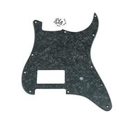 Dopro 11 Hole ST Strat One Humbucker Guitar Pickguard Scratch Plate Fits Fender Delonge Black Pearl