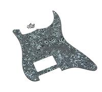 Dopro 11 Hole ST Strat One Humbucker Guitar Pickguard Scratch Plate Fits Fender Delonge Black White Shell