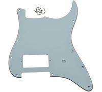 Dopro 11 Hole ST Strat One Humbucker Guitar Pickguard Scratch Plate Fits Fender Delonge White 3 Ply