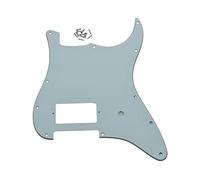 Dopro 11 Hole ST Strat One Humbucker Guitar Pickguard Scratch Plate Fits Fender Delonge White 3 Ply