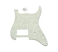 Dopro 11 Hole ST Strat One Humbucker Guitar Pickguard Scratch Plate for FD Delonge Aged Pearl