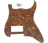 Dopro 11 Hole ST Strat One Humbucker Guitar Pickguard Scratch Plate for FD Delonge Tiger Stripe