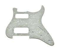Dopro 11-Hole ST Style Dual Humbucker HH Pickguard for American Strat Guitars with dual humbucking pickups Round Corner Hole Aged Pearl