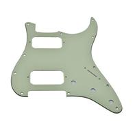 Dopro 11-Hole ST Style Dual Humbucker HH Pickguard for American Strat Guitars with dual humbucking pickups Round Corner Hole Mint Green