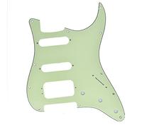 Dopro 11-Hole Strat HSS Guitar Pickguard 3-Screw Humbucking Pickup Mount Fits American Fender Stratocaster Mint Green