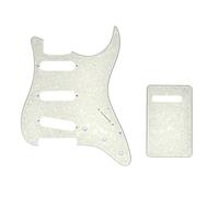 Dopro 11 Hole Strat SSS Pickguard ST Back Plate Trem Cover for USA/Mexican FD Strat Aged Pearl