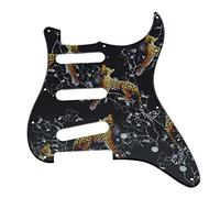 Dopro 11 Hole Strat Style Guitar 3D Printed Plastic Pickguard Bridge Reversed with Screws For FD Jimi Hendrix Stratocaster Leopard Pattern