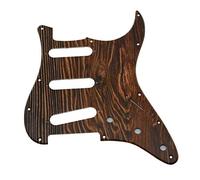 Dopro 11 Hole Strat Style Guitar 3D Printed Plastic Pickguard Bridge Reversed with Screws for FD Jimi Hendrix Stratocaster Wood Pattern