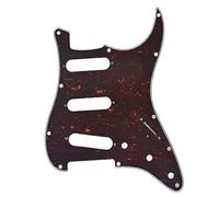 Dopro 11 Hole Vintage 62 Strat ST SSS Single Coil Pickups Guitar Pickguard Plate with Screws for FD 62 Stratocaster Red Tortoise
