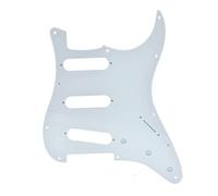 Dopro 11 Hole Vintage 62 Strat ST SSS Single Coil Pickups Guitar Pickguard Scratch Plate with Screws for American Fender 62 Stratocaster White 1 Ply