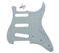 Dopro 11 Hole Vintage 62 Strat ST SSS Single Coil Pickups Guitar Pickguard Scratch Plate with Screws for American FD 62 Stratocaster White 1 Ply