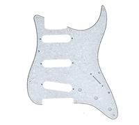 Dopro 11 Hole Vintage 62 Strat ST SSS Single Coil Pickups Guitar Pickguard Scratch Plate with Screws for American Fender 62 Stratocaster White Pearl