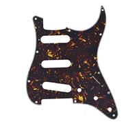 Dopro 11 Hole Vintage 62 Strat ST SSS Single Coil Pickups Guitar Pickguard Scratch Plate with Screws for American Fender 62 Stratocaster Dark Tortoise