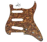 Dopro 11 Hole Vintage 62 Strat ST SSS Single Coil Pickups Guitar Pickguard Scratch Plate with Screws for American Fender 62 Stratocaster Tiger Stripe